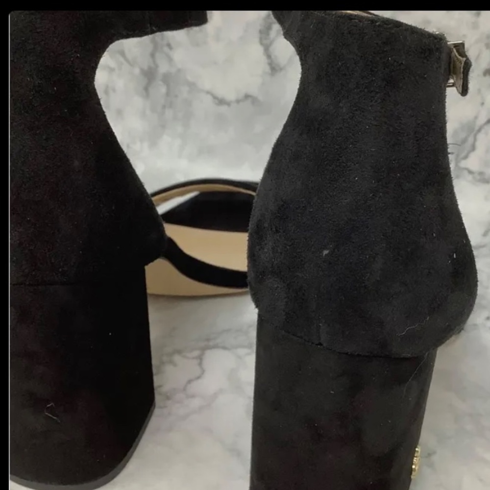 Sam Edelman Women's 9.5W Black Suede Daniella Heels Sandals Ankle Strap  New - Picture 8 of 9